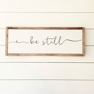 Handmade ‘Be Still’Wood Decor Wall Art